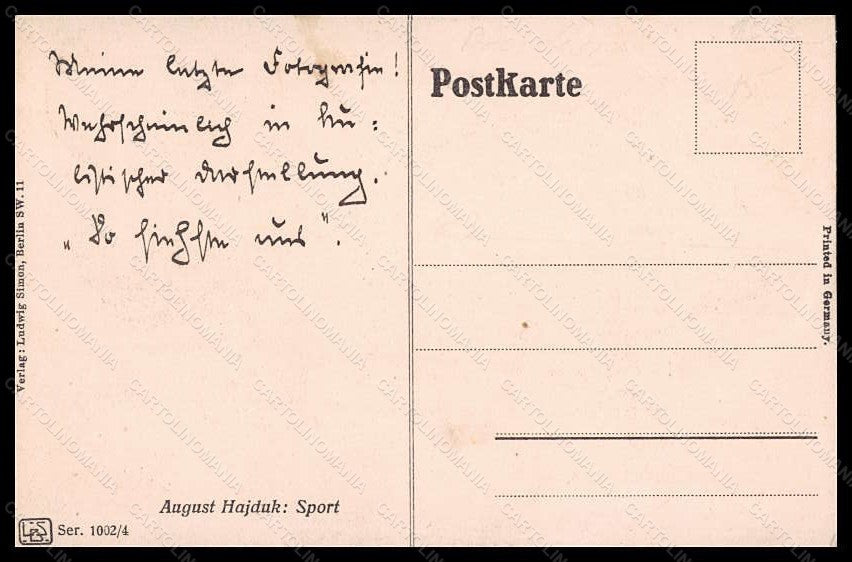 Artist Signed A. Hajduk Horse Racing Man Sport serie 1002-4 postcard VK6145 – retro