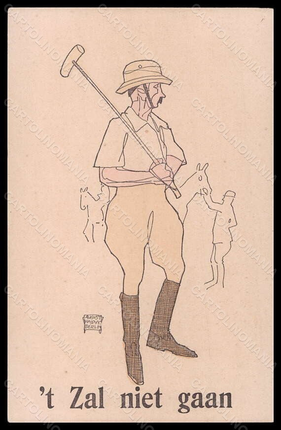 Artist Signed A. Hajduk Horse Man Polo Sport serie 1002-5 ABRADED pc VK6149 – fronte