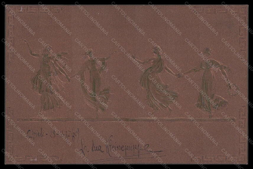 Artist Signed Illustratori OPF Vestals Lady Dance Relief postcard VK6154 – fronte