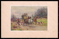 Artist Signed Fox Hounting Horse English Foxhound Dog Diligence Relief pc VK6166 – fronte