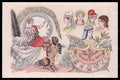 Artist Signed Paul DuFresne Art Nouveau Coiffure Hairstyle Fashion 7 pc VK6188 – fronte