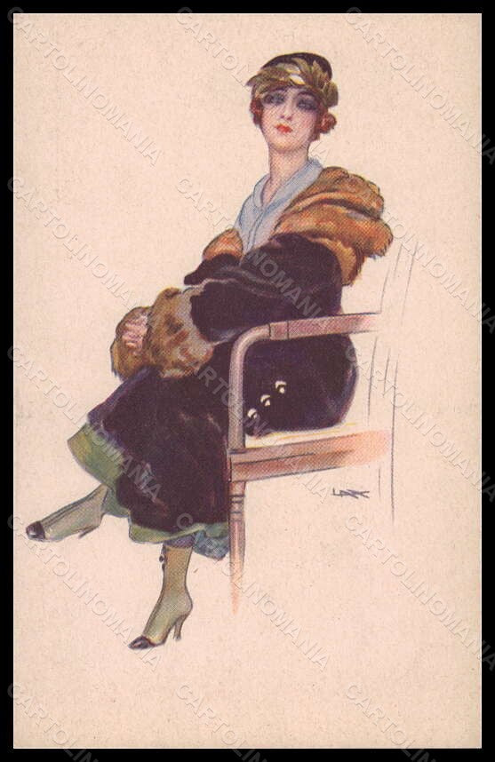 Artist Signed Metlicovitz Fashion Glamour Lady Mode serie 151-4 postcard VK6206 – fronte