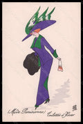 Artist Signed Illustratori Bill Fashion Glamour Lady Mode Paris postcard VK6233 – fronte