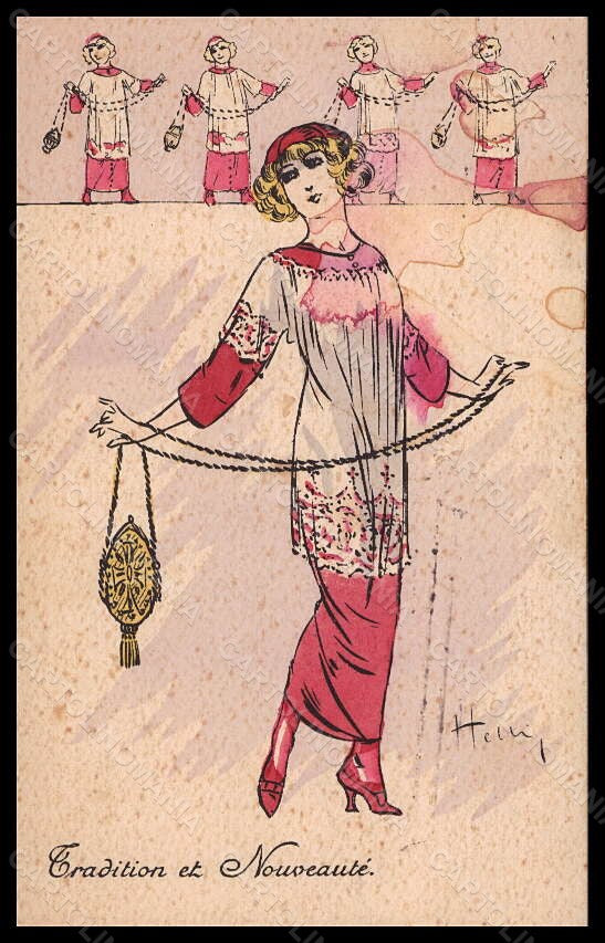 Artist Signed Icart Helli Lady Tradition and Novelty GH Paris WRINKLES pc VK6256 – fronte