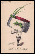 Artist Signed Roberty Fashion Glamour Lady Mode Hand Painted pc VK6262 – fronte