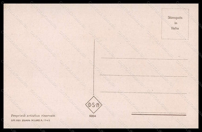 Artist Signed Minos Lady Mode Hair Comb Luck serie 6004 postcard VK6267 – retro