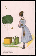 Artist Signed Minos Fashion Glamour Lady Mode Butterfly Luck 6004 pc VK6269 – fronte