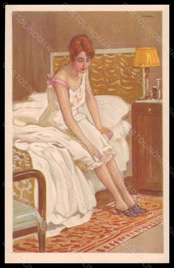 Artist Signed Illustratori Metlicovitz Lady serie 105-4 postcard VK6313 – fronte