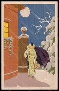 Artist Signed Meschini Pierrot Paper Moon Art Deco serie 2285 postcard VK6318 – fronte