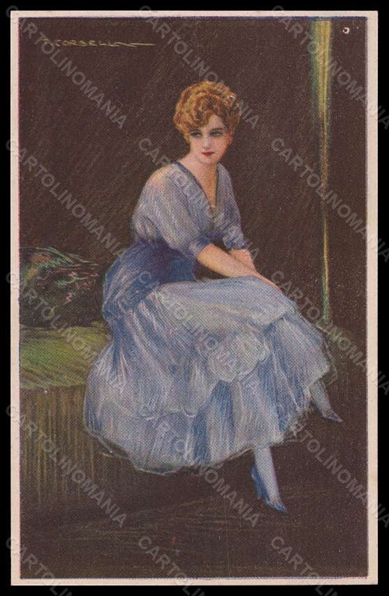 Artist Signed T. Corbella Fashion Glamour Lady Mode serie 160-1 postcard VK6329 – fronte