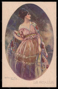 Artist Signed Bompard Fashion Glamour Lady Mode serie 907-4 postcard VK6393 – fronte