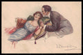 Artist Signed Bompard Romantic Couple Lady serie 947-6 postcard VK6399 – fronte
