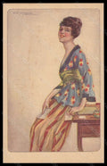 Artist Signed Bompard Fashion Glamour Lady Mode serie 985-1 postcard VK6421 – fronte