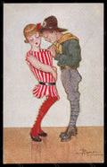 Artist Signed Illustratori Busi Girl Boy Scout Comic Humor Esploratore pc VK6448 – fronte