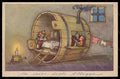 Artist Signed Illustratori Busi Children Tiny House serie 641-5 postcard VK6450 – fronte