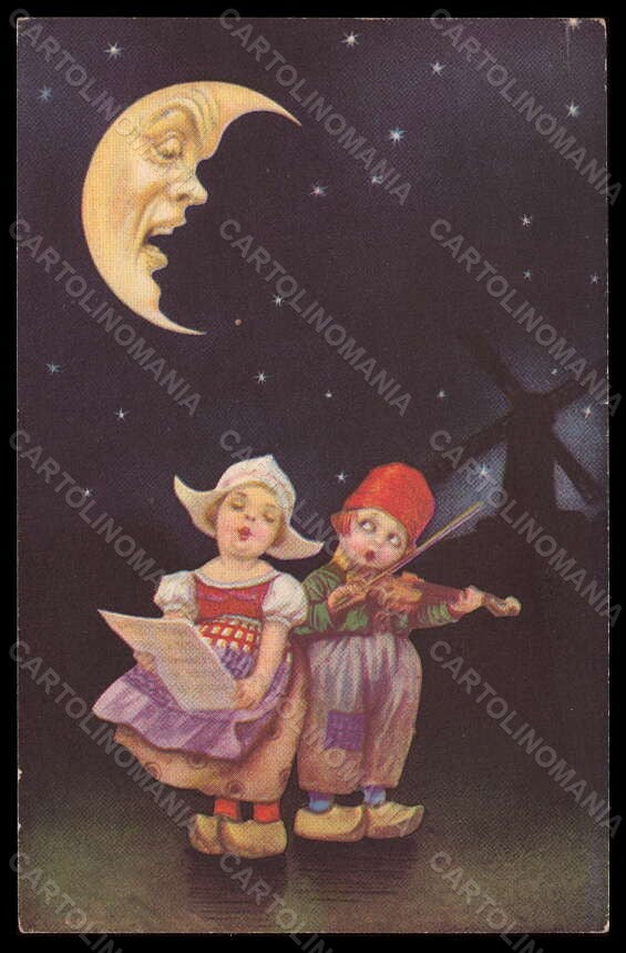 Artist Signed Colombo Dutch Children Paper Moon serie 1903-XX postcard VK6458 – fronte