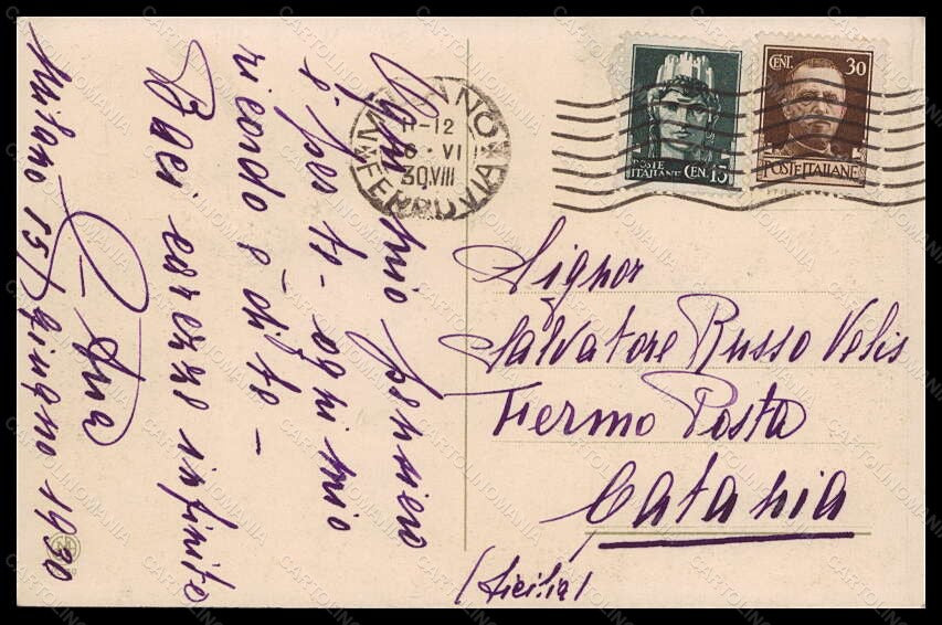 Artist Signed Colombo Romantic Couple Lady serie 2039 postcard VK6464 – retro