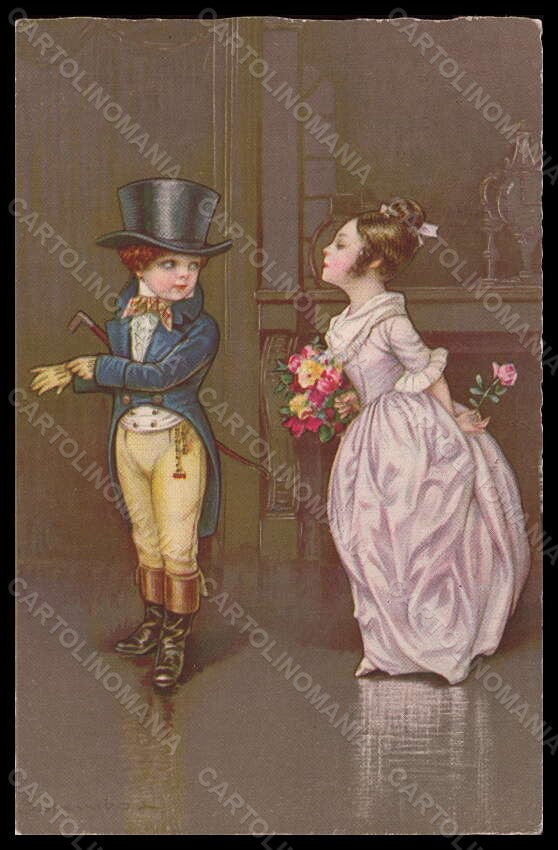 Artist Signed Illustratori Colombo Children serie 2037 postcard VK6471 – fronte