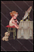 Artist Signed Colombo Girl Make Up Puff Bonzo Dog serie 1900-1 pc VK6474 – fronte
