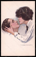 Artist Signed Illustratori Nanni Kissing Couple Lady serie 373-3 postcard VK6490 – fronte