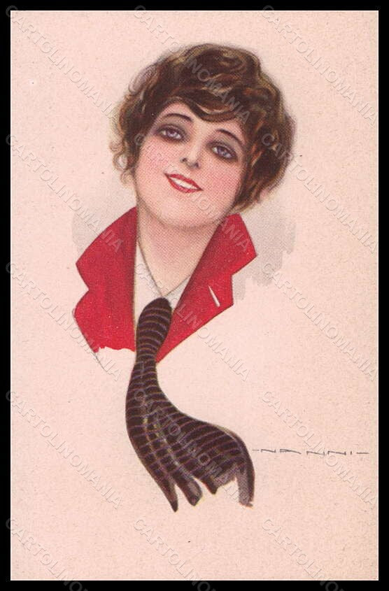 Artist Signed Nanni Fashion Glamour Lady Mode serie 309-6 postcard VK6498 – fronte