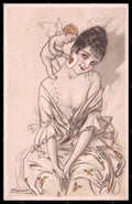 Artist Signed Mauzan Glamour Lady Cupid serie 102-5 CORNER CREASED pc VK6516 – fronte
