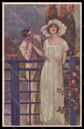 Artist Signed Mauzan Romantic Couple Lady serie 424-4 WRINKLES postcard VK6522 – fronte