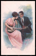 Artist Signed San Marco Romantic Couple Lady serie 2056 postcard VK6532 – fronte