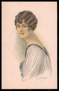 Artist Signed Salmony Fashion Glamour Lady serie 902-6 postcard VK6543 – fronte
