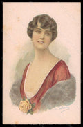 Artist Signed Salmony Fashion Glamour Lady serie 902-1 postcard VK6545 – fronte