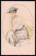 Artist Signed Terzi Fashion Glamour Lady Mode serie 186-2 postcard VK6559 – fronte