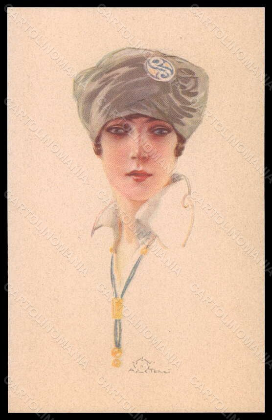 Artist Signed Terzi Fashion Glamour Lady Mode serie 322-3pc VK6563 – fronte