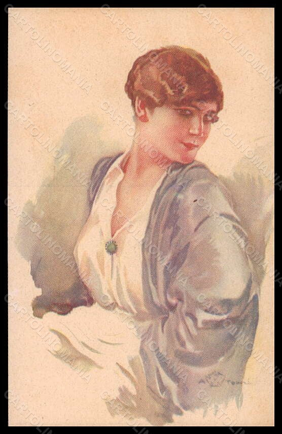 Artist Signed Terzi Fashion Glamour Lady Mode serie 323-4 pc VK6569 – fronte