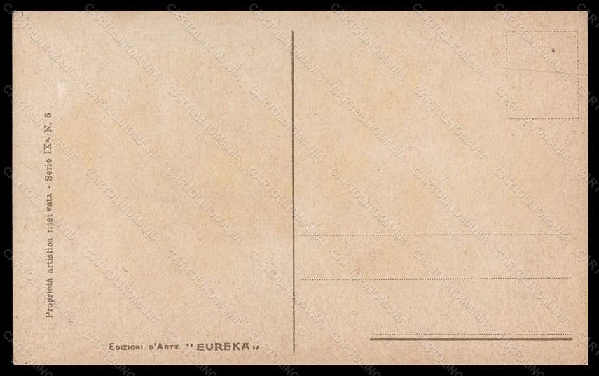 Artist Signed Dudovich Fashion Glamour Lady EUREKA serie IX-5 pc VK6580 – retro
