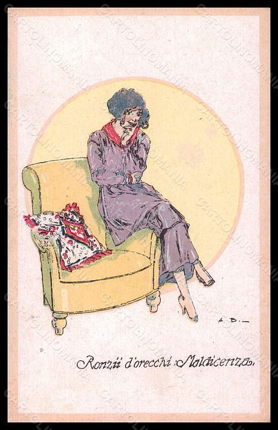 Artist Signed Illustratori Aldo Bruno Glamour Lady postcard VK6581 – fronte