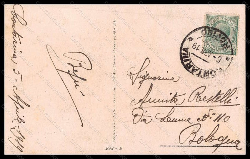 Artist Signed Simonetti Romantic Couple serie 292-2 postcard VK6582 – retro