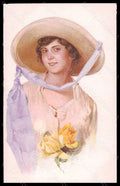 Artist Signed Borgoni Fashion Glamour Lady serie 2085 postcard VK6589 – fronte