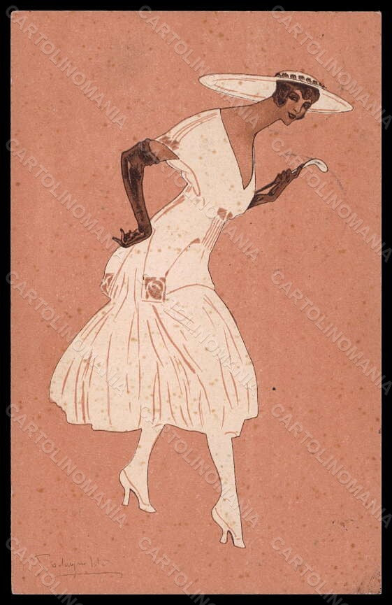 Artist Signed Codognato Lady 20° Ragg. Pesante Campale serie 1189 pc VK6594 – fronte