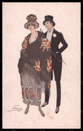 Artist Signed Illustratori Faenza Couple Fashion Lady serie 6019 postcard VK6599 – fronte