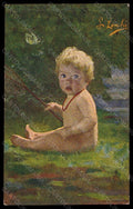 Artist Signed Zocchi Child Boy Baby Spring serie 657-2 postcard VK6612 – fronte