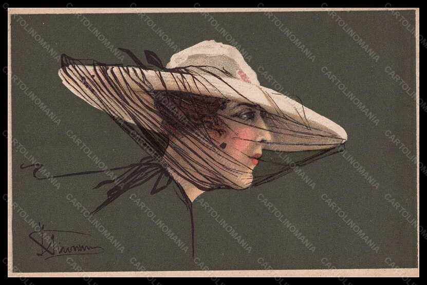 Artist Signed Venturini Glamour Lady Mode serie 104 postcard VK6614 – fronte