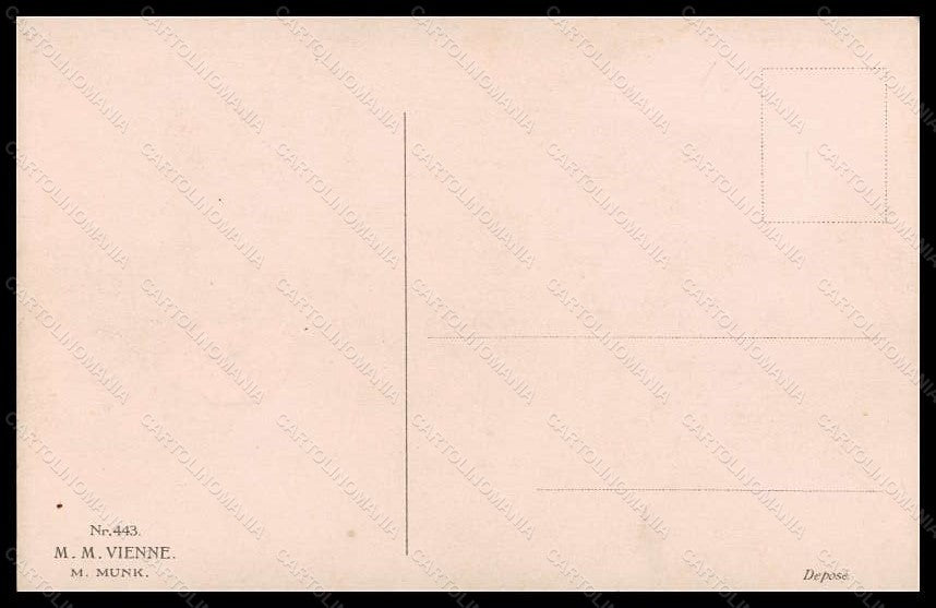 Artist Signed Illustratori Ellka Lady MM Vienne serie 443 postcard VK6616 – retro
