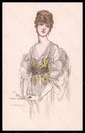 Artist Signed Zandrino Fashion Glamour Lady Mode serie 30 postcard VK6619 – fronte