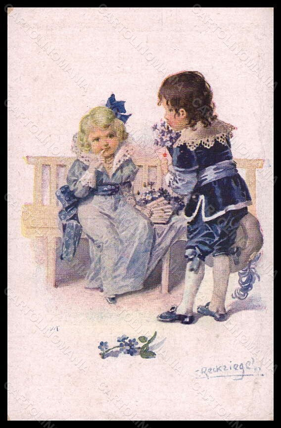 Artist Signed Illustratori Reckziegel Children BRWI serie 260 postcard VK6639 – fronte