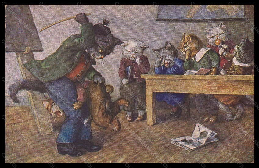 Artist Signed Illustratori A. Thiele Dressed Cat TSN serie 1882 postcard VK6649 – fronte
