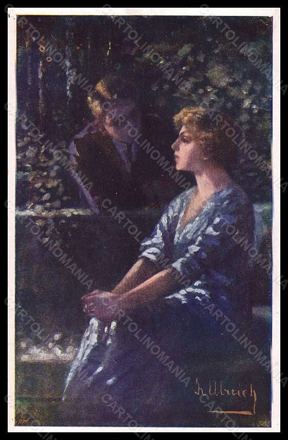 Artist Signed Ulreich Romantic Couple BKWI serie 320-6 postcard VK6678 – fronte