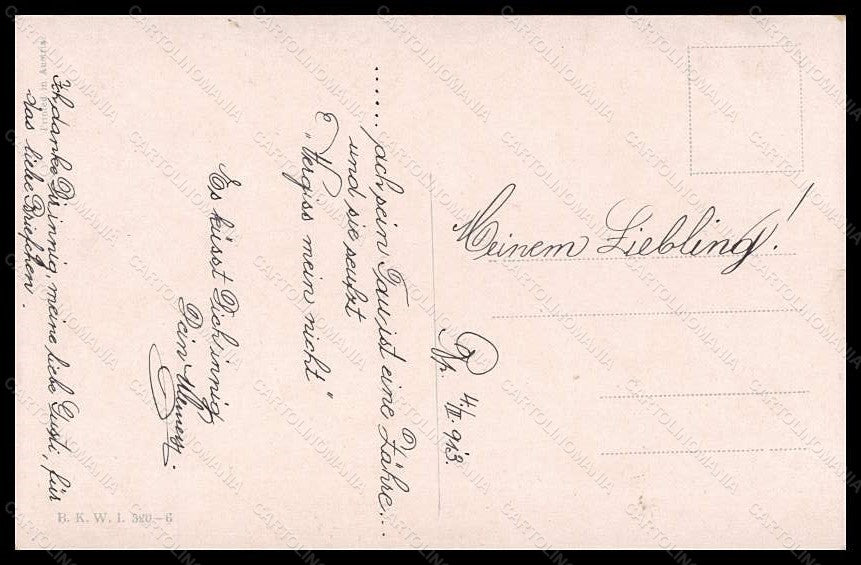 Artist Signed Ulreich Romantic Couple BKWI serie 320-6 postcard VK6678 – retro