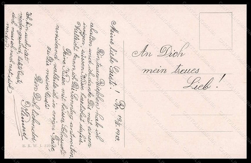 Artist Signed Ulreich Romantic Couple BKWI serie 320-5 postcard VK6680 – retro