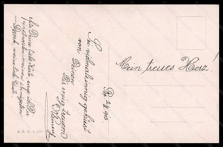 Artist Signed Ulreich Romantic Couple BKWI serie 320-4 postcard VK6681 – retro