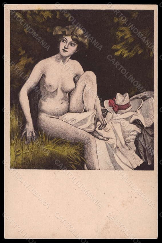 Artist Signed Reznicek Nude Lady Simplicissimus serie VIII-5 postcard VK6690 – fronte